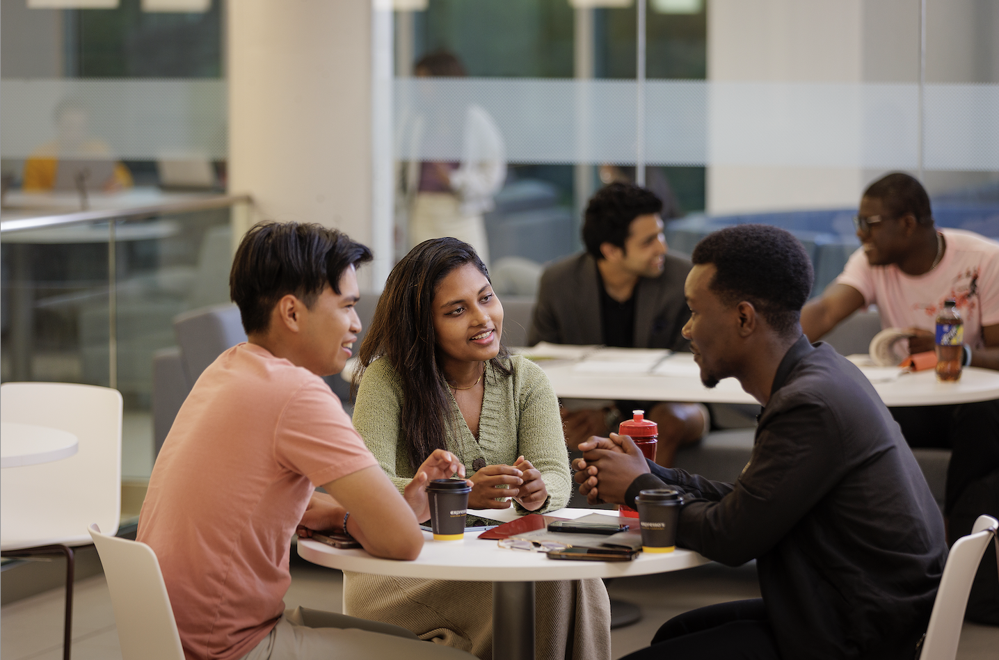 students in lounge